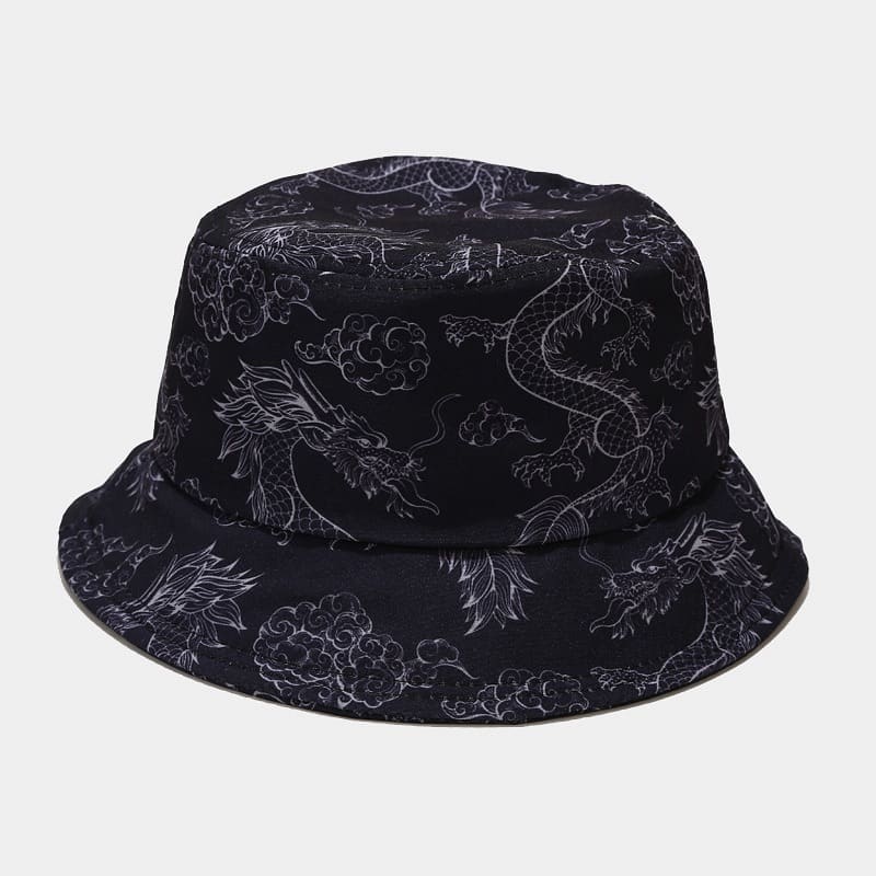 BK00067 Street Fashion menn og kvinner utskrift bøtte hatt