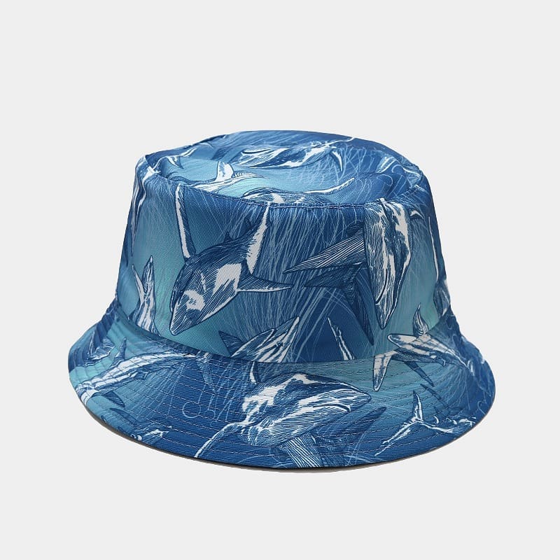 BK00072 Marine Dyre Print Dobbeltsidig bøttehatt