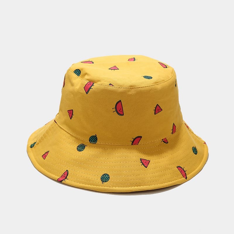 BK00063 tegneserie vannmelon bøtte hatt på begge sider