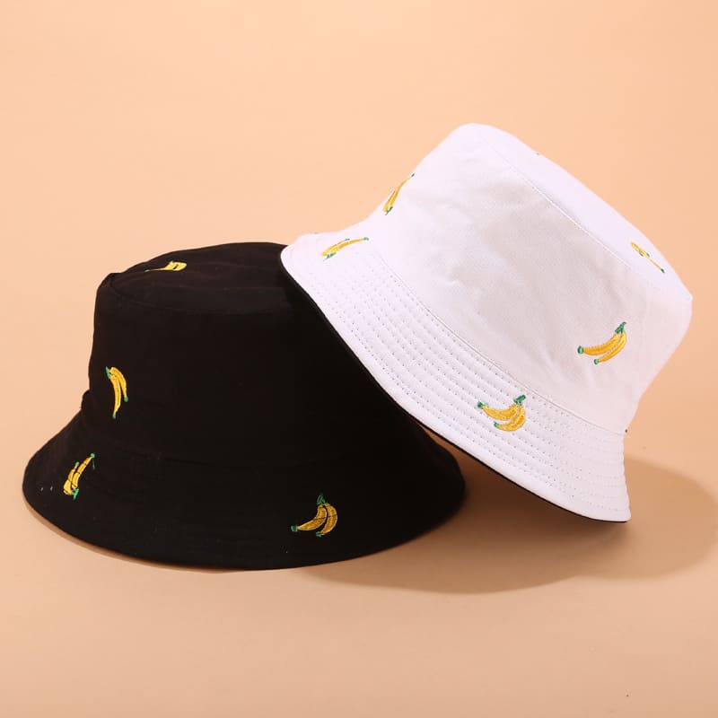 BK00060 Bananfruktmønster for damer bøttehatt