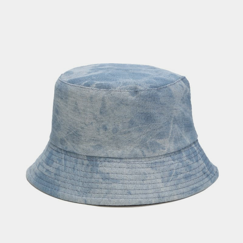 BK00069 Denim Tie-dye Bucket Hat for kvinner