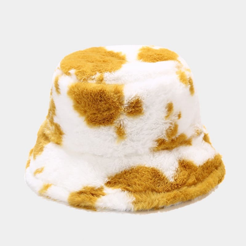 BK00071 Cow Print Høst Vinter Bøttehatt for kvinner