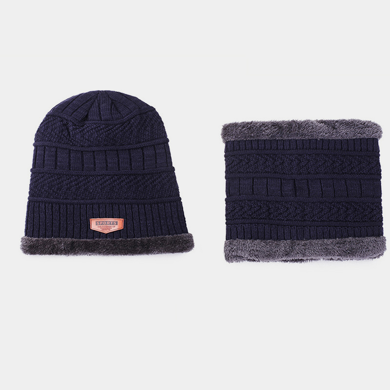 H00015 Foreldre-barn-stil Fleece strikket lue