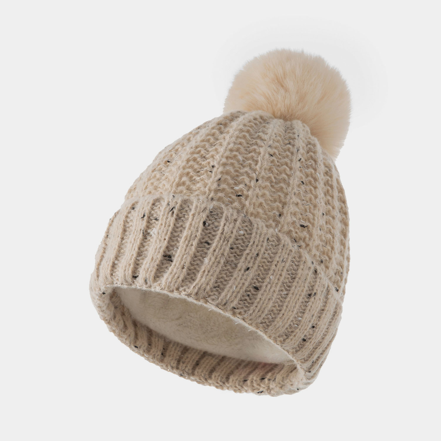 H00028 Fleecelue for kvinner med pompom
