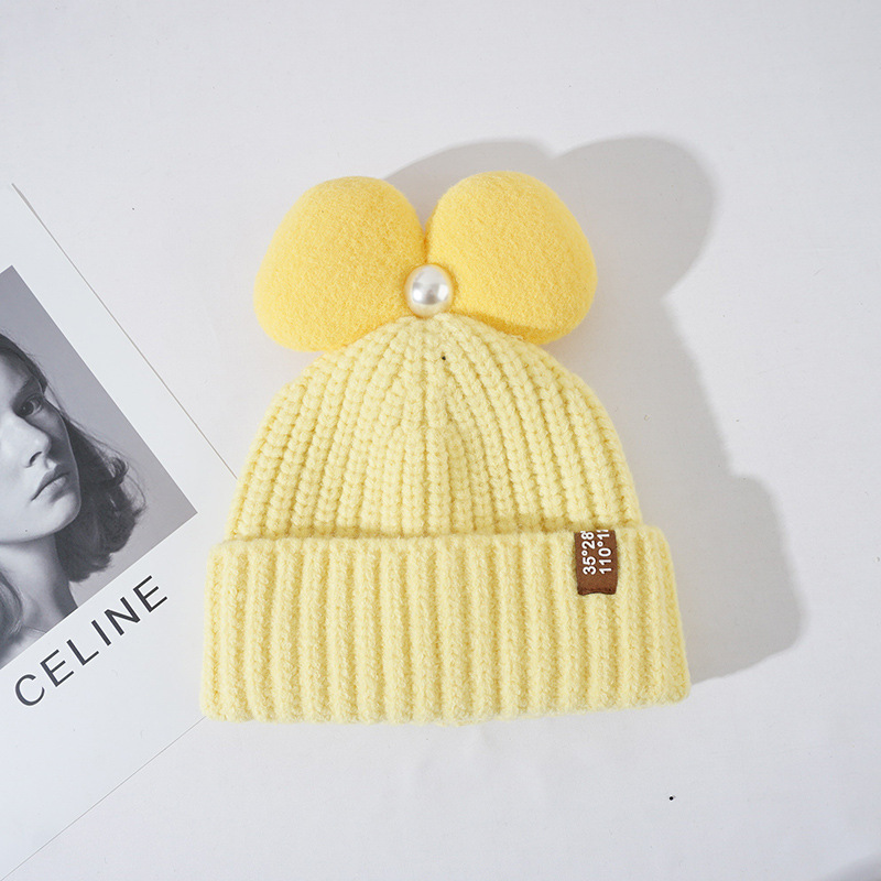 H00051 Dobbel Pom Pom Beanie strikket lue