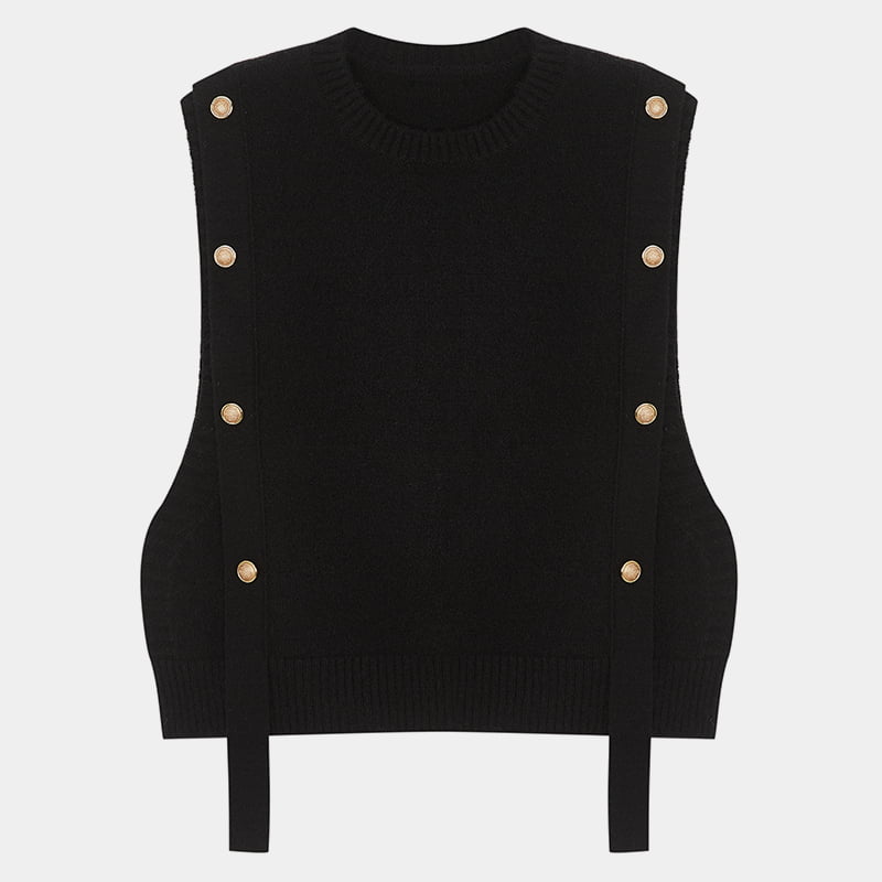 ML2217 Kul stil mote vintage strikket genservest ML2217 Kul stil mote vintage strikket genservest