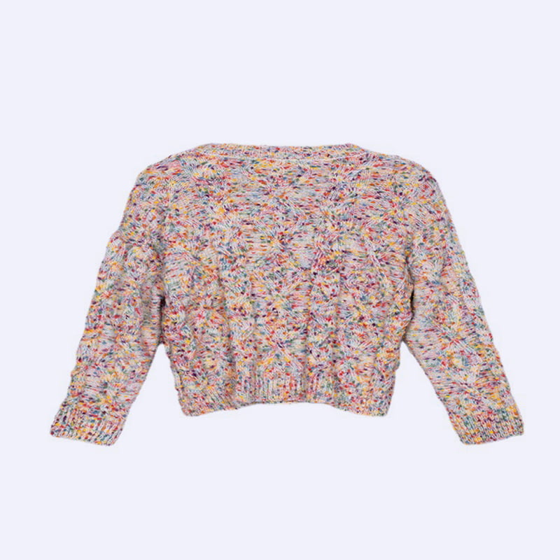 SM-K0033 Fargerik Polka Dot Sweet Wind Løs Turtleneck Genser Strikket Genser SM-K0033 Fargerik Polka Dot Sweet Wind Løs Turtleneck Genser Strikket Genser