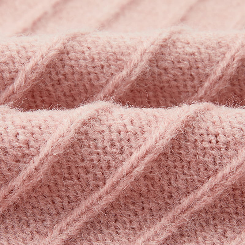 ML2211 Søt rundhals puffermet strikket cardigangenser ML2211 Søt rundhals puffermet strikket cardigangenser