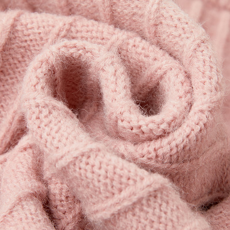 ML2211 Søt rundhals puffermet strikket cardigangenser ML2211 Søt rundhals puffermet strikket cardigangenser