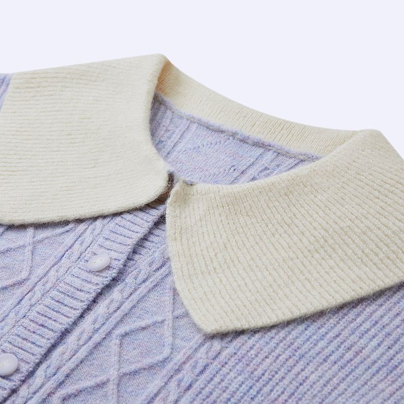 ML2205 French Baby Collar Lady Strikket Cardigan Coat ML2205 French Baby Collar Lady Strikket Cardigan Coat