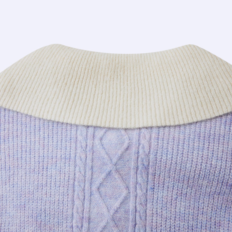 ML2205 French Baby Collar Lady Strikket Cardigan Coat ML2205 French Baby Collar Lady Strikket Cardigan Coat