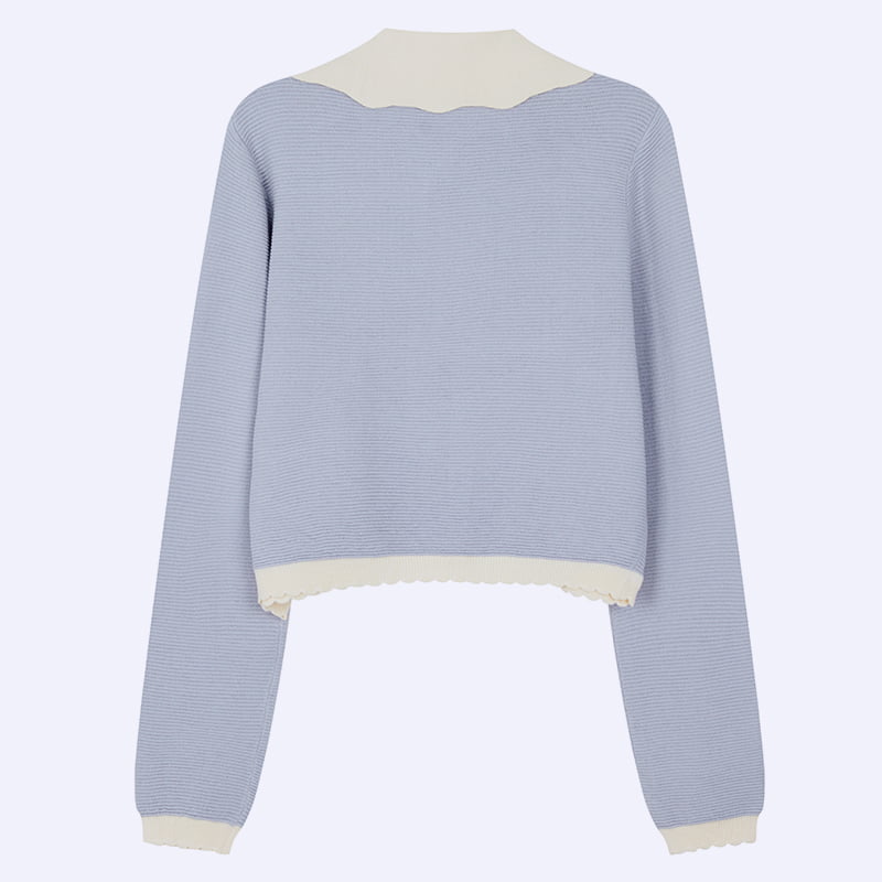 ML2210 fransk dukkekrage perlespenne Kjernespunnet garnstrikket cardigan ML2210 fransk dukkekrage perlespenne Kjernespunnet garnstrikket cardigan