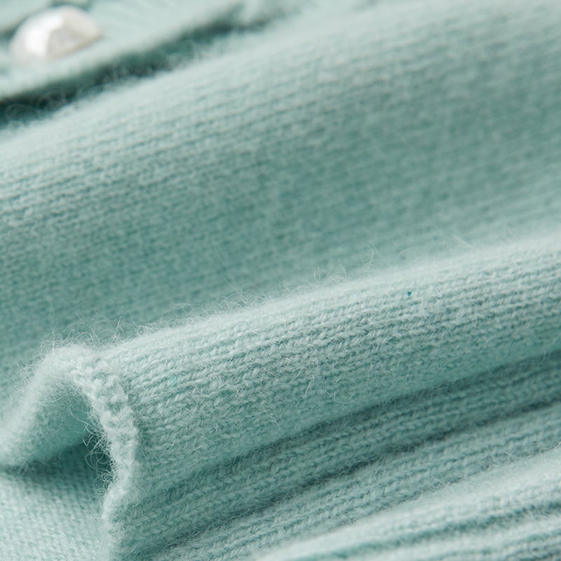 ML2218 V-hals Twist Single-breasted strikket cardigan med kronbladknapper ML2218 V-hals Twist Single-breasted strikket cardigan med kronbladknapper