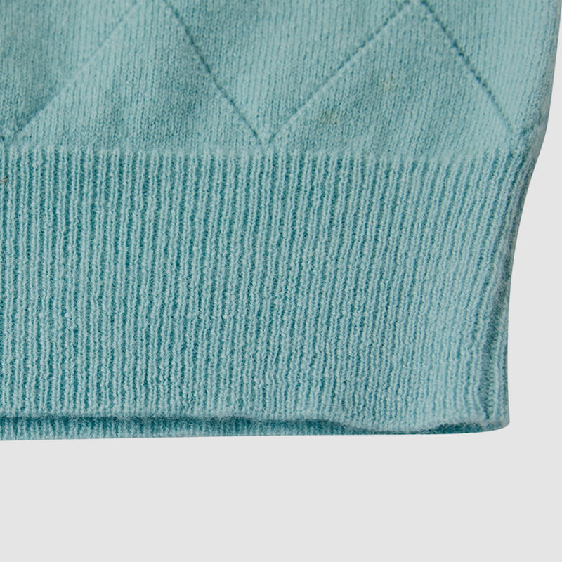 ML2212 Diamond Hollow Neckline Ribbon Design Strikket Cardigan Genser ML2212 Diamond Hollow Neckline Ribbon Design Strikket Cardigan Genser