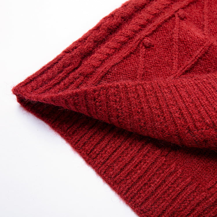 SM-K0034 Single-breasted Horn Button Jacquard Rund Hals Strikket Cardigan Høst Og Vinter SM-K0034 Single-breasted Horn Button Jacquard Rund Hals Strikket Cardigan Høst Og Vinter