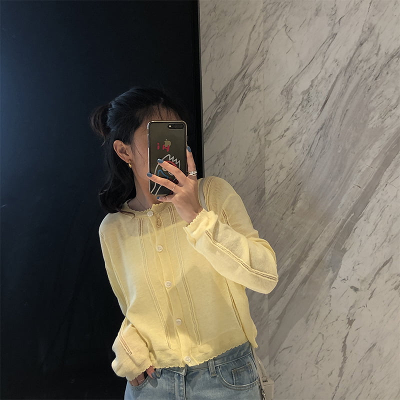 SM-K0014 Sommer Sunblock strikket cardigan tynn klimaanleggskjorte for kvinner SM-K0014 Sommer Sunblock strikket cardigan tynn klimaanleggskjorte for kvinner