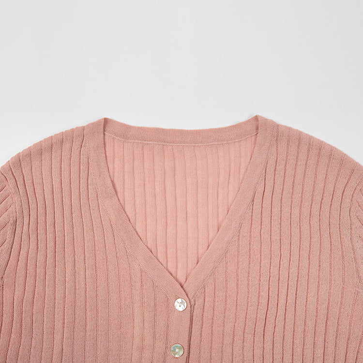 SM-K0005 Vertikal stripe, strikket cardigan i lin, sommerskallknapp for kvinner, solkremjakke SM-K0005 Vertikal stripe, strikket cardigan i lin, sommerskallknapp for kvinner, solkremjakke