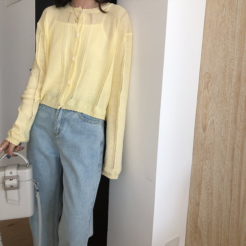 SM-K0014 Sommer Sunblock strikket cardigan tynn klimaanleggskjorte for kvinner SM-K0014 Sommer Sunblock strikket cardigan tynn klimaanleggskjorte for kvinner