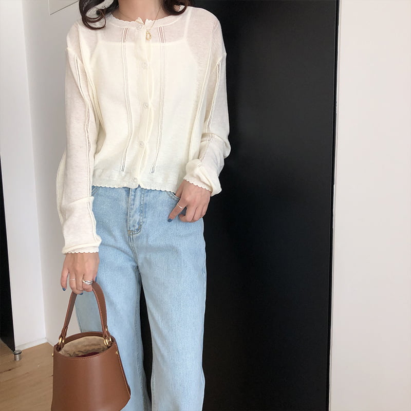 SM-K0014 Sommer Sunblock strikket cardigan tynn klimaanleggskjorte for kvinner SM-K0014 Sommer Sunblock strikket cardigan tynn klimaanleggskjorte for kvinner