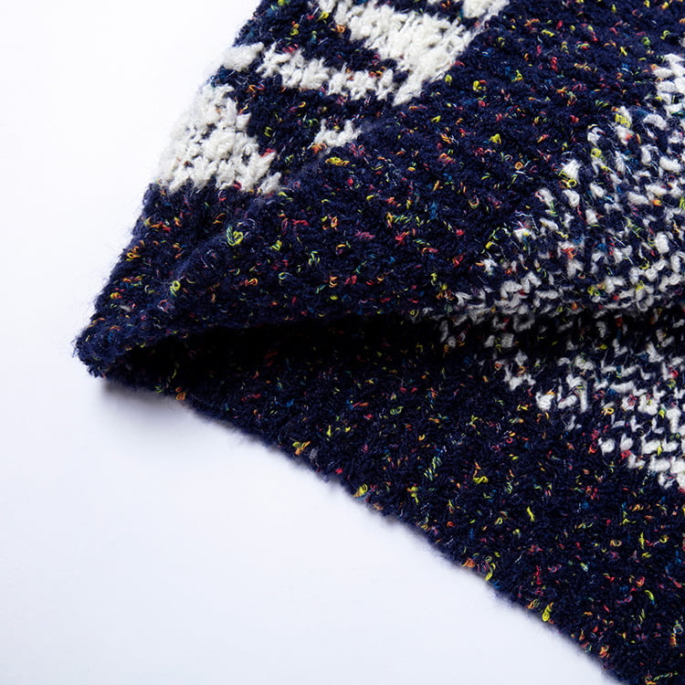 SM-K0036 Geometrisk mønster spraglete strikkede cardigan for kvinner høst og vinter yttertøy SM-K0036 Geometrisk mønster spraglete strikkede cardigan for kvinner høst og vinter yttertøy