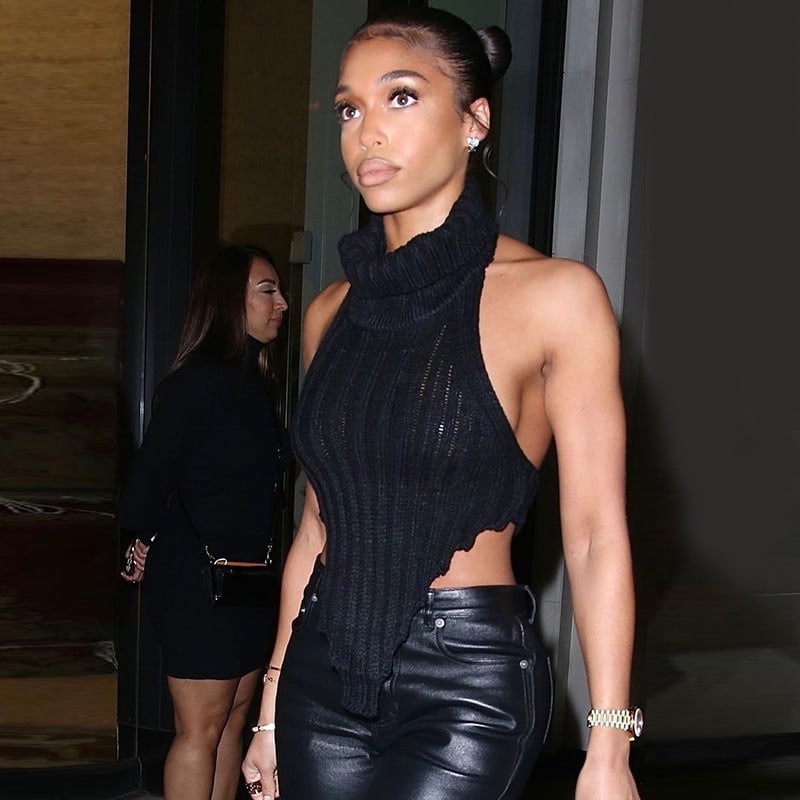 SM-K0086 Halvhals ermeløs halsstrikket vest med kult og krydret design SM-K0086 Halvhals ermeløs halsstrikket vest med kult og krydret design