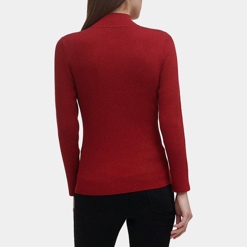 SM-K0056 Glidelås Crew Neck Bokstav Jacquard Langermet strikket genser SM-K0056 Glidelås Crew Neck Bokstav Jacquard Langermet strikket genser